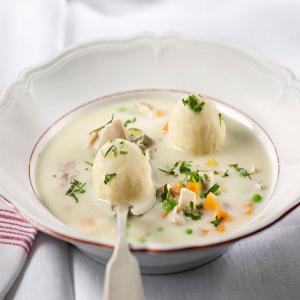 Creamy Chicken Soup with Matzo image