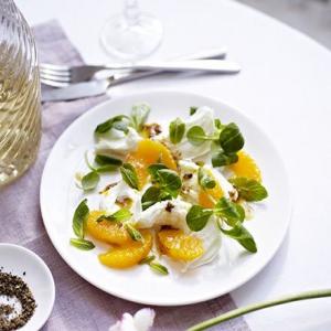 Mozzarella & orange salad with coriander seed dressing_image
