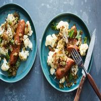 Roasted Vegan Sausages With Cauliflower and Olives_image