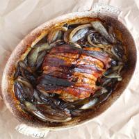 Balsamic-Glazed Roast Pork with Caramelized Onions_image