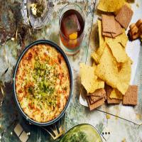Baked Three-Cheese Onion Dip with Chive and Pepperoncini_image