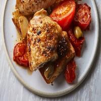 One-Dish Baked Chicken with Tomatoes and Olives image