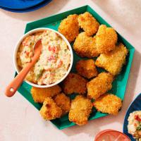 Coconut Chicken Tenders with Creamy Caribbean Salsa_image