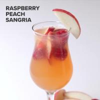 Raspberry Peach Sangria Recipe by Tasty_image
