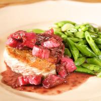Pork Chops with Rhubarb Compote image
