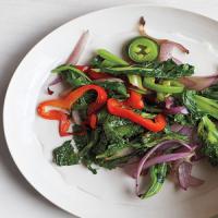 Broccoli Rabe with Pepper and Onion image