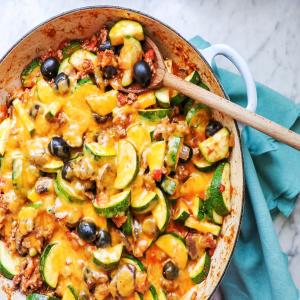 Zucchini and Ground Beef Skillet image