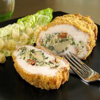 Spinach-Artichoke Stuffed Pecan Crusted Chicken Breasts image
