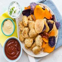 Baked Chicken Nuggets with Easy Homemade Barbecue Sauce image