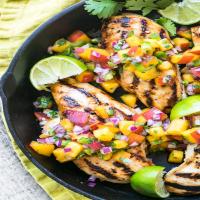 Grilled Chicken with Peach Jalapeño Salsa_image