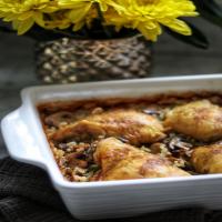 Baked Chicken Thighs With Mushroom Brown Rice_image