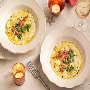 Cheesy truffle risotto your way image