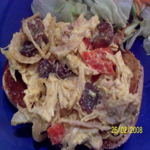 Curried Chicken Salad With Grapes and Red Peppers image