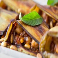 Roasted Eggplant With Spiced Chickpeas image