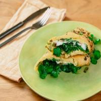 Breakfast Egg Wrap with Goat Cheese and Watercress image