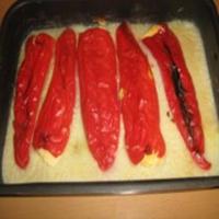 Bulgarian Stuffed Red Peppers With White Sauce image