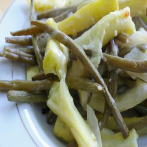 Roasted Green Beans With Peppers and Onions_image