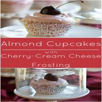 Almond Cupcakes With Cherry Almond Cream Cheese Frosting_image