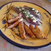 Grilled Flank Steak With Garlic-Parsley Sauce_image