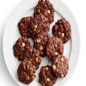 Triple Chocolate-Hazelnut Cookies image