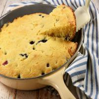 Blueberry Cornbread in a Skillet image