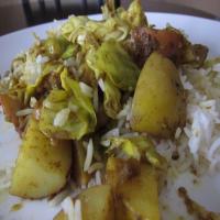 Chickpea, Potato, and Cabbage Curry image