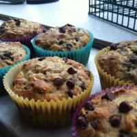 Healthy Banana Chocolate Chip Oat Muffins image