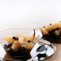 Poached Rum Raisin Pears image
