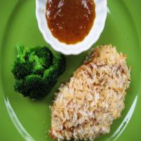 Crispy Coconut Chicken With a Apricot Curry Dipping Sauce_image
