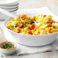 Cheese Tortellini with Tomatoes and Corn image