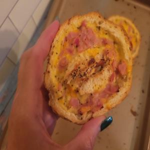 Ham and Cheese Quiche-Stuffed Bagels image