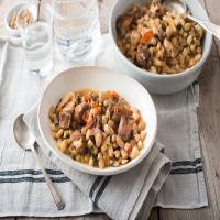 Pork and Beans with Garlic and Greens image