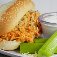 Slow Cooker Buffalo Chicken Sandwiches image
