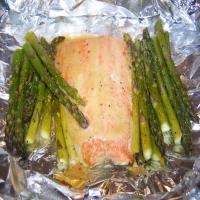 Honey Mustard Salmon and Asparagus (Foil Wrapped) image