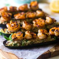 Grilled Stuffed Zucchini with Shrimp Recipe_image