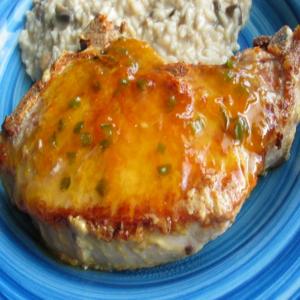 Parmesan Mustard Chops With Apricot and Jalapeno Sauce_image