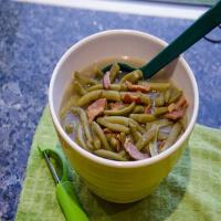 Green beans and bacon in the pressure cooker_image