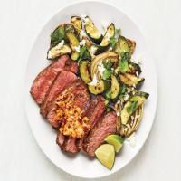 Steak with Chipotle Butter and Roasted Zucchini image