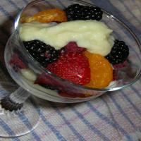 Fresh Fruit With Vanilla Custard Sauce_image