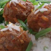 Slow Cooker Porcupine Meatballs With Peppers image