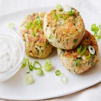 Salmon Cakes with Creamy Ginger-Sesame Sauce image