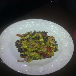 Black Bean, Corn & Avocado Salad over Red Quinoa With Cilant image