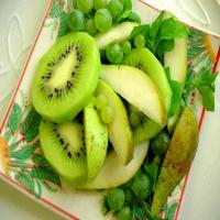 Cool and Green Fruit Salad With Honeydew, Grapes and Kiwi_image