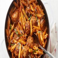 One-Pot Sausage Meatballs with Creamy Tomato Penne_image