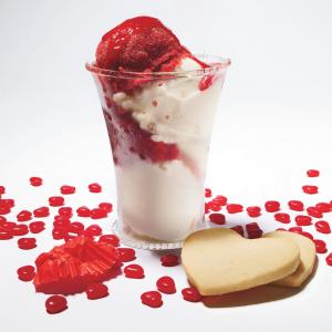 Lemon Ice Cream and Raspberry Granita Sundaes_image