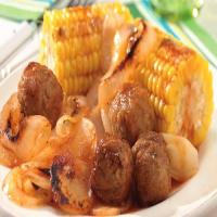 Grilled Honey-Barbecue Meatball Packets_image