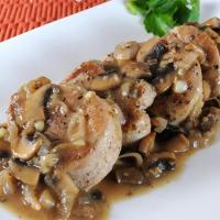 Garlic Pork Tenderloin with Mushroom Gravy image