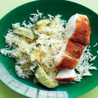 Spice-Rubbed Fish with Lemony Rice image