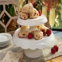 Strawberry and Prosecco Scones with Sparkling Lemon Icing image