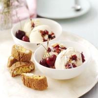 Cherry ripple & almond crunch ice cream image